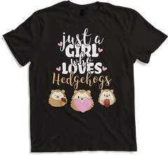 Produktbild von T-Shirt Just A Girl Who Loves Hedgehogs Lustiger Spruch Igelhalter