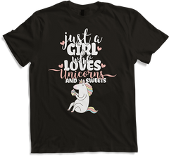 Produktbild von T-Shirt Just A Girl Who Loves Unicorns Lustiger Spruch Einhorn