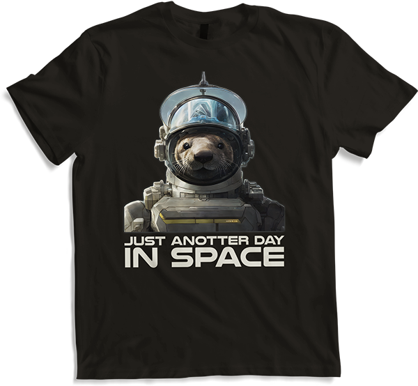 Produktbild von T-Shirt Just Anotter Day In Space Astronaut Astronomie Otter Spruch