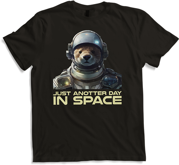 Produktbild von T-Shirt Just Anotter Day In Space Astronaut Sonnensystem Otter