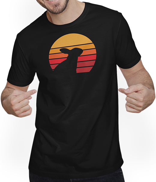 Produktbild von T-Shirt mit Mann Kaninchen | Vintage, Retro Style Shirt | Hasen
