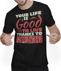 Produktbild von T-Shirt mit Mann Kapitalismus Unternehmer Kapitalistisch Bankwirtschaft Geld