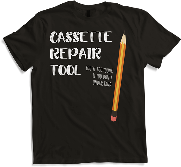 Produktbild von T-Shirt Kassetten-Reparaturwerkzeug "Too Young If You Don't Understand"