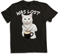 Produktbild von T-Shirt Katze "Was los?" Freche Mädchen Sprüche Jungen Spruch