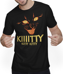 Produktbild von T-Shirt mit Mann Kiiiitty Kitty Kitty Sarkastischer Ironischer Katzen Spruch