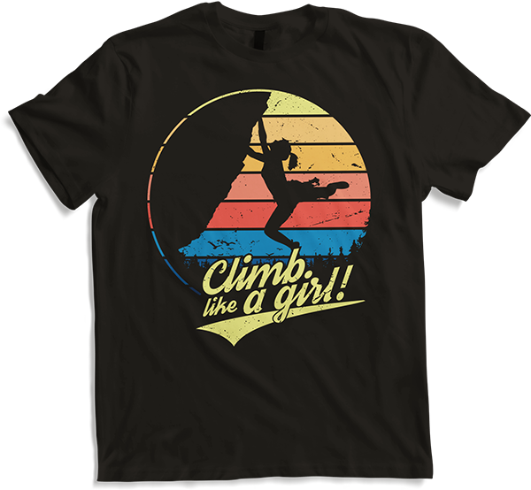Produktbild von T-Shirt Klettern wie ein Mädchen | Klettern Damen | Boulderinnen