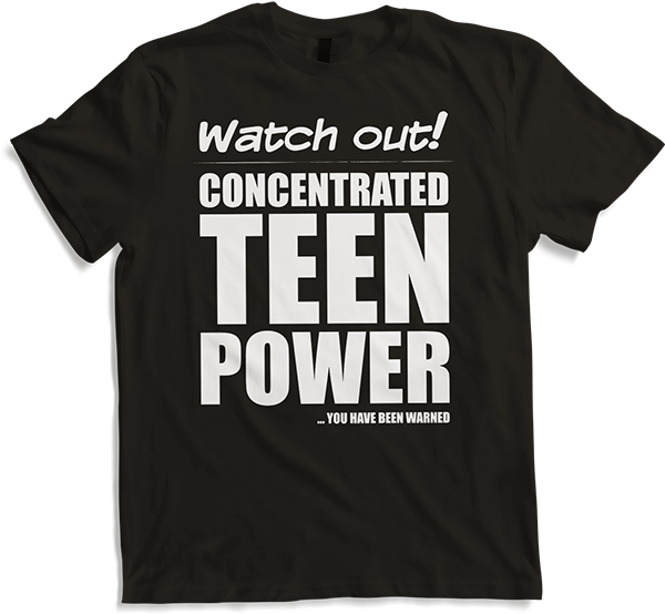 Produktbild von T-Shirt Konzentrierte Teen Power Lustiger frecher Spruch Teenager Teenager Teenager