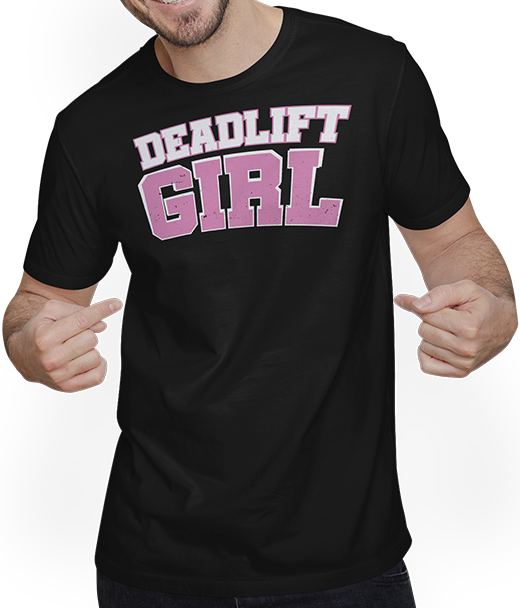 Produktbild von T-Shirt mit Mann Kreuzheben Mädchen Bodybuilding Muskel Frau Kreuzheben Beintag