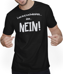 Produktbild von T-Shirt mit Mann Lass mal nachdenken Fun Sarkastischer cooler Spruch Lustiges