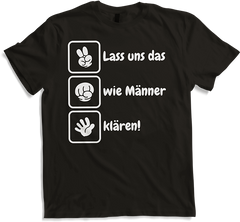 Produktbild von T-Shirt Lass uns das wie Männer klären Schere Stein Papier Lustiges
