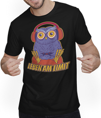 Produktbild von T-Shirt mit Mann Leben am Limit Eule lustiger Gamer Spruch Jungen Mädchen