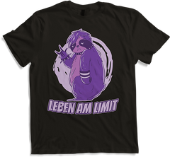 Produktbild von T-Shirt Leben am Limit lustiger Faultier Sprüche Emocore Gothic Emo