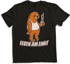 Produktbild von T-Shirt Leben am Limit lustiger Faultier Sprüche für Mädchen & Jungs