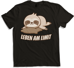 Produktbild von T-Shirt Leben am Limit lustiger Faultier Sprüche für Mädchen & Jungs