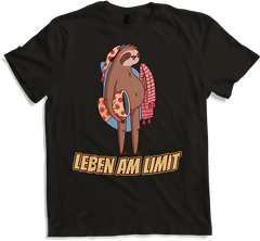 Produktbild von T-Shirt Leben am Limit lustiger Faultier Sprüche für Mädchen & Jungs