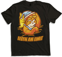 Produktbild von T-Shirt Leben am Limit lustiger Faultier Sprüche für Mädchen & Jungs