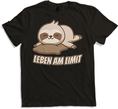 Produktbild von T-Shirt Leben am Limit lustiger Faultier Sprüche für Mädchen & Jungs