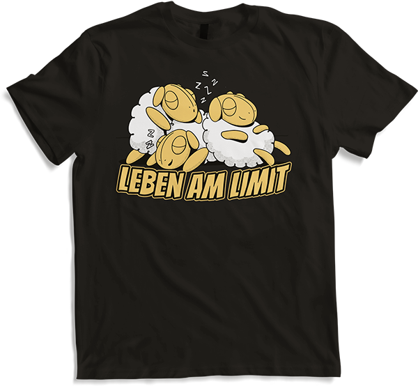 Produktbild von T-Shirt Leben am Limit lustiger Schaf Spruch für Mädchen & Jungs