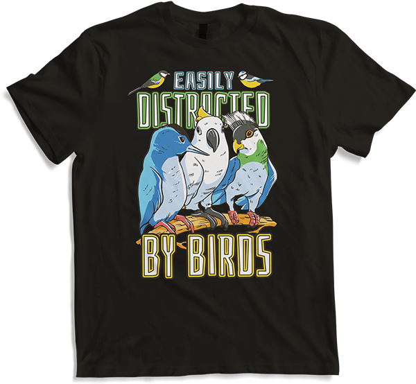 Produktbild von T-Shirt Leicht abgelenkt durch Vogelbeobachtung