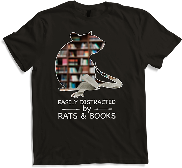 Produktbild von T-Shirt Leicht von Ratten und Büchern abgelenkt Haustier Ratte Spruch Fancy Rat