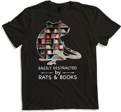 Produktbild von T-Shirt Leicht von Ratten und Büchern abgelenkt Haustier Ratte Spruch Fancy Rat