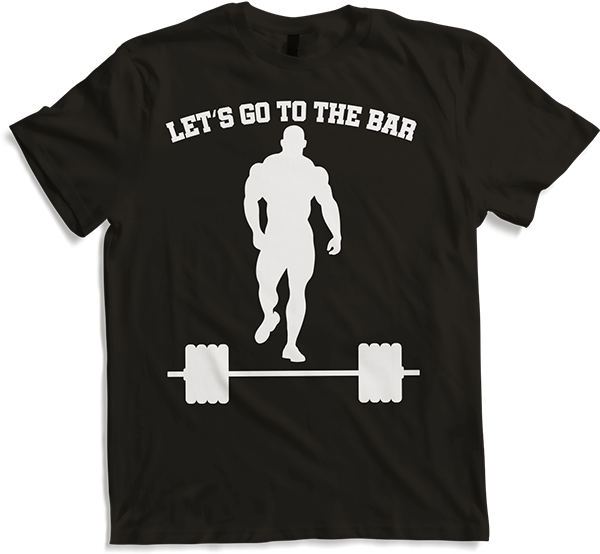 Produktbild von T-Shirt Let's Go To The Bar Bodybuilding Kraftsportler Deadlift