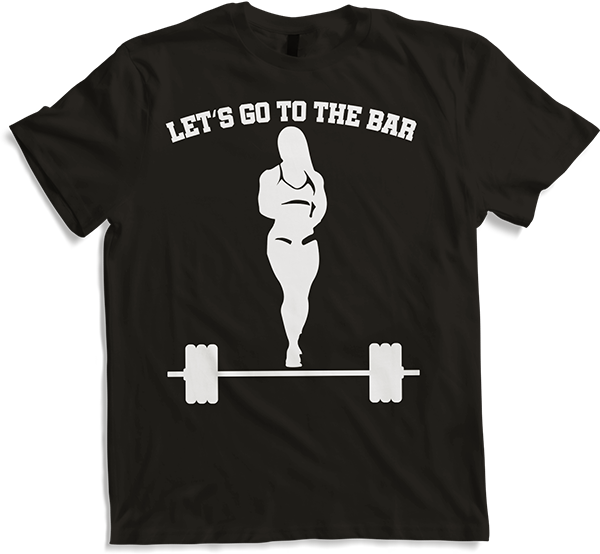 Produktbild von T-Shirt Let's Go To The Bar Bodybuilding Kraftsportler Kreuzheben