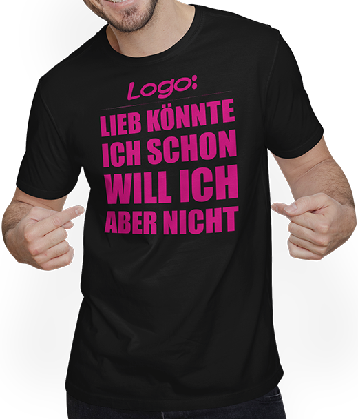 Produktbild von T-Shirt mit Mann Lieb könnte ich schon Lustiger frecher Spruch Teenager Girls