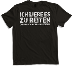 Produktbild von T-Shirt Liebe es zu reiten Sexwitz Anmachspruch Anmach Sprüche