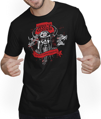 Produktbild von T-Shirt mit Mann Lieber ein Wolf Odins als ein Lamm Gottes Odin Wotan Thor