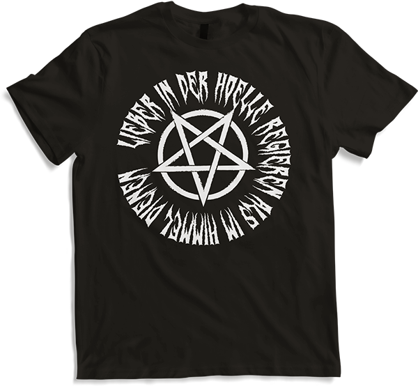Produktbild von T-Shirt Lieber in der Hölle regieren als im Himmel dienen Pentagram