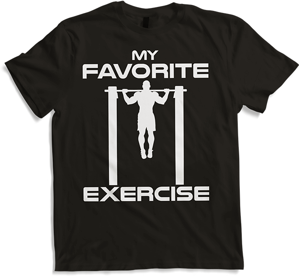 Produktbild von T-Shirt Lieblingsübung Rückentraining Calisthenics Muscle Pull Ups