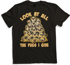 Produktbild von T-Shirt Look at all the pugs I give Cheeky Dog Funny Pug Spruch