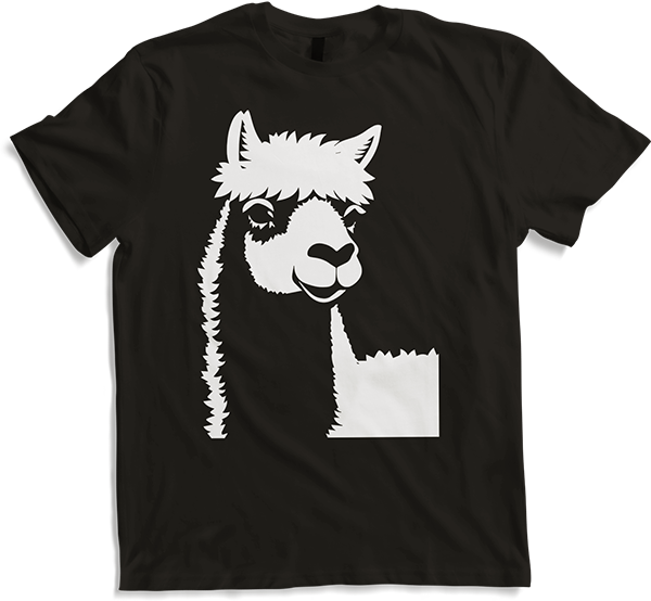 Produktbild von T-Shirt Lustige Alpaka-Silhouette freche lustige Alpakas