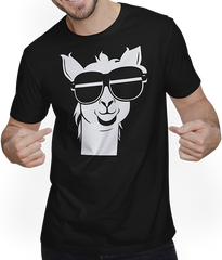Produktbild von T-Shirt mit Mann Lustige Alpaka trägt Sonnenbrille coole Alpakas