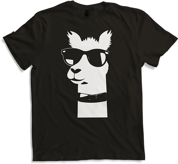 Produktbild von T-Shirt Lustige Alpaka trägt Sonnenbrille coole Alpakas