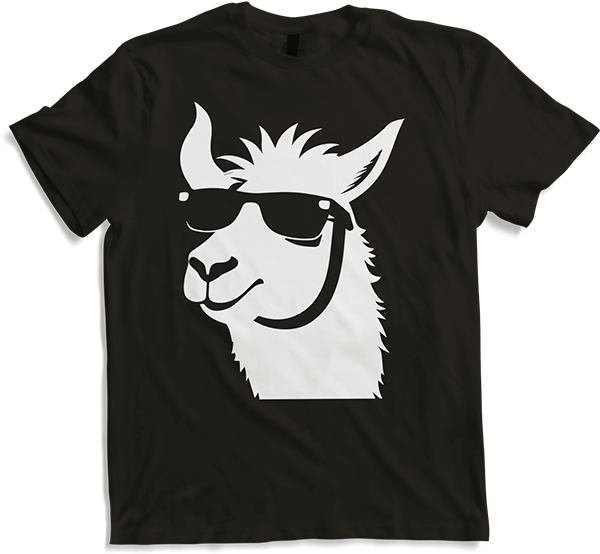 Produktbild von T-Shirt Lustige Alpaka trägt Sonnenbrille coole Alpakas