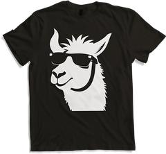 Produktbild von T-Shirt Lustige Alpaka trägt Sonnenbrille coole Alpakas