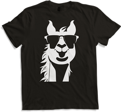 Produktbild von T-Shirt Lustige Alpaka trägt Sonnenbrille coole Alpakas