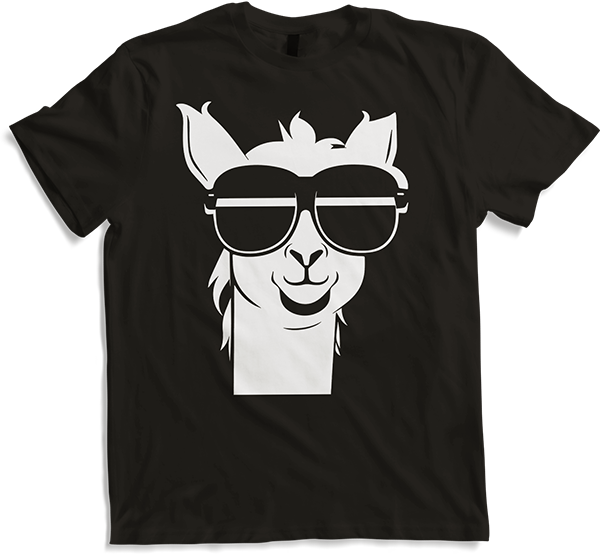 Produktbild von T-Shirt Lustige Alpaka trägt Sonnenbrille coole Alpakas