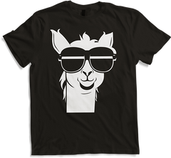Produktbild von T-Shirt Lustige Alpaka trägt Sonnenbrille coole Alpakas