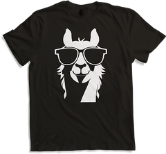 Produktbild von T-Shirt Lustige Alpaka trägt Sonnenbrille coole Alpakas