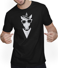 Produktbild von T-Shirt mit Mann Lustige Einhörner tragen Sonnenbrille cooles Einhorn