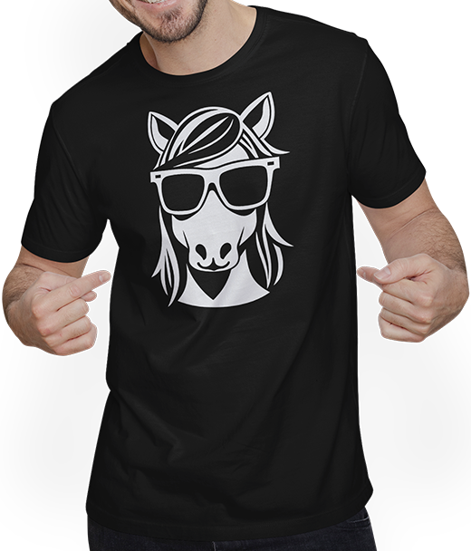 Produktbild von T-Shirt mit Mann Lustige Einhörner tragen Sonnenbrille cooles Einhorn