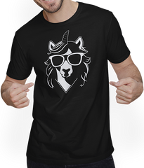 Produktbild von T-Shirt mit Mann Lustige Einhörner tragen Sonnenbrille cooles Einhorn