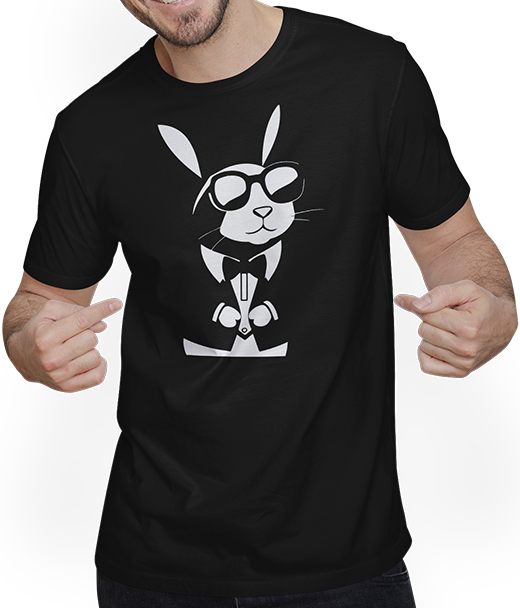 Produktbild von T-Shirt mit Mann Lustige Hasen-Sonnenbrille Cool Sunglas Rabbit