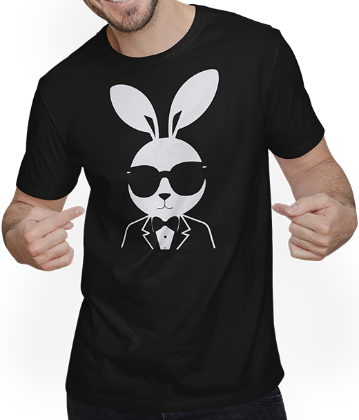 Produktbild von T-Shirt mit Mann Lustige Hasen-Sonnenbrille Cool Sunglas Rabbit