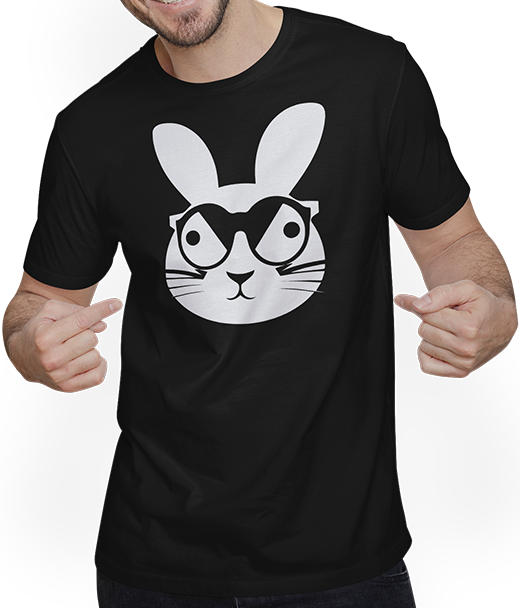 Produktbild von T-Shirt mit Mann Lustige Hasen-Sonnenbrille Cool Sunglas Rabbit