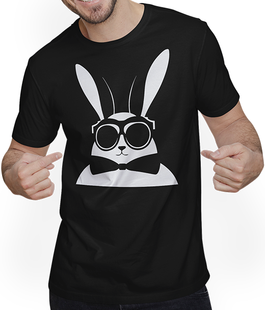 Produktbild von T-Shirt mit Mann Lustige Hasen-Sonnenbrille Cool Sunglas Rabbit