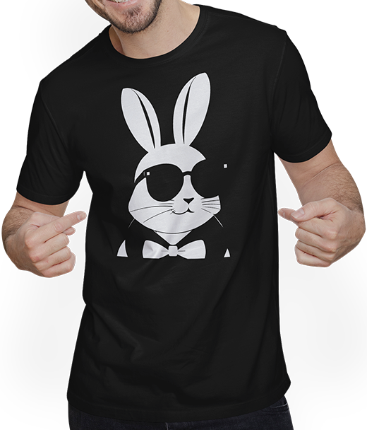 Produktbild von T-Shirt mit Mann Lustige Hasen-Sonnenbrille Cool Sunglas Rabbit